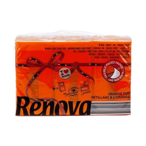推荐商品：Renova 彩色香氛系列 活力甜橙香味 3层 手帕纸 天然香氛 缤纷随身