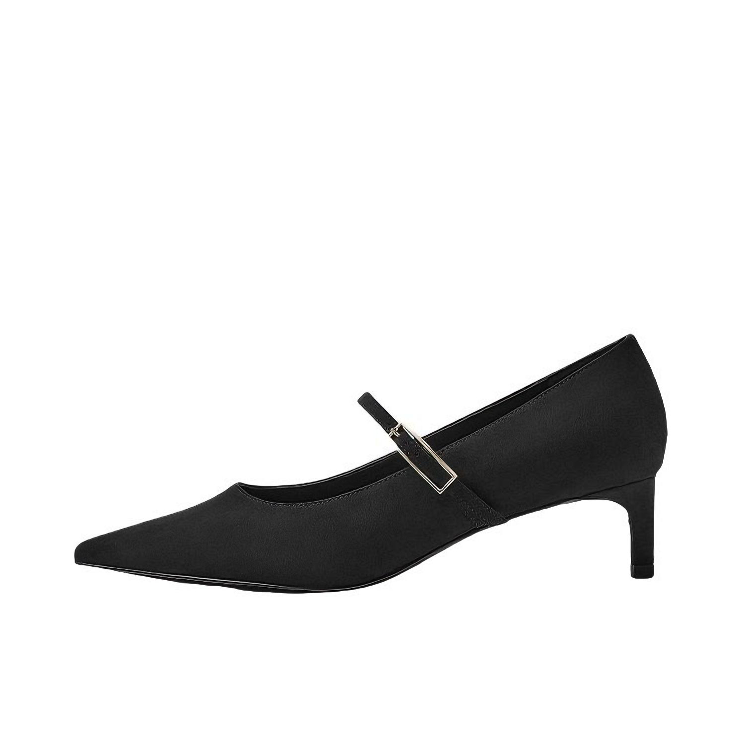 推荐商品：CHARLES&KEITH 高跟鞋 玛丽珍尖头中跟优雅 CK1-61720246 纹理/黑色