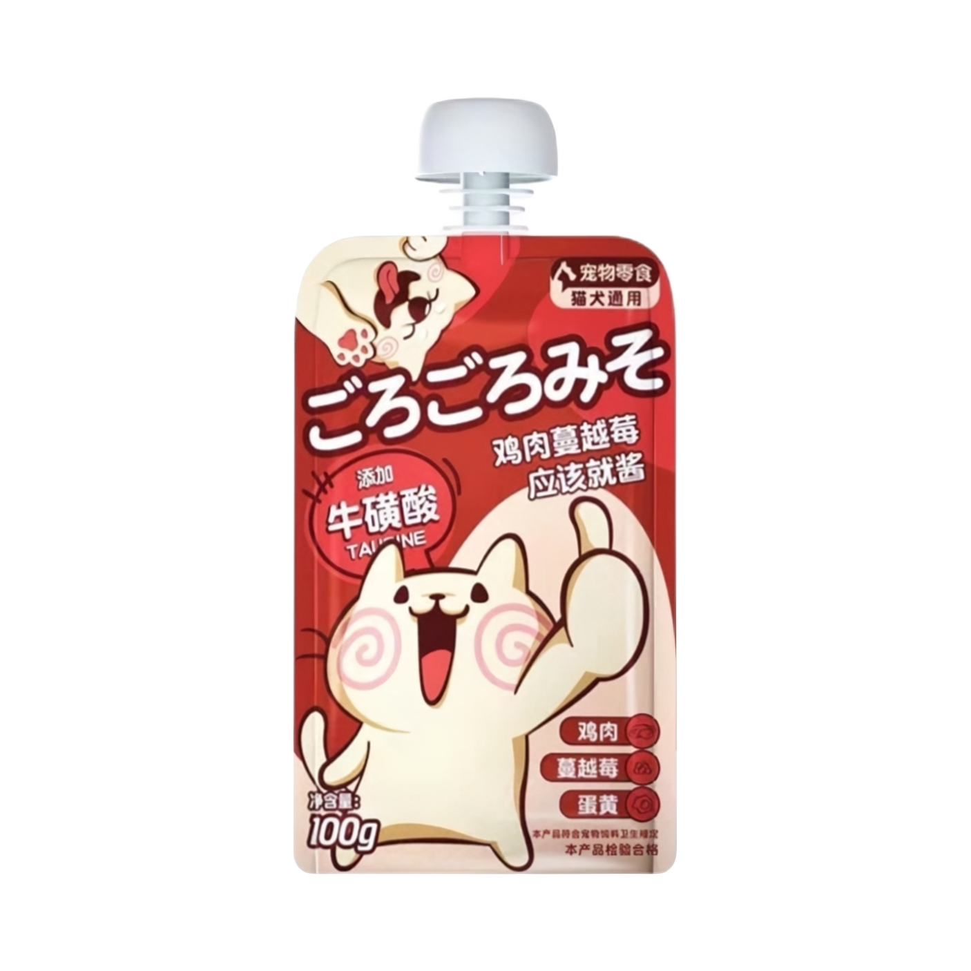 推荐商品：风筝有风 鸡肉蔓越莓牛磺酸湿粮包营养滋补猫狗零食