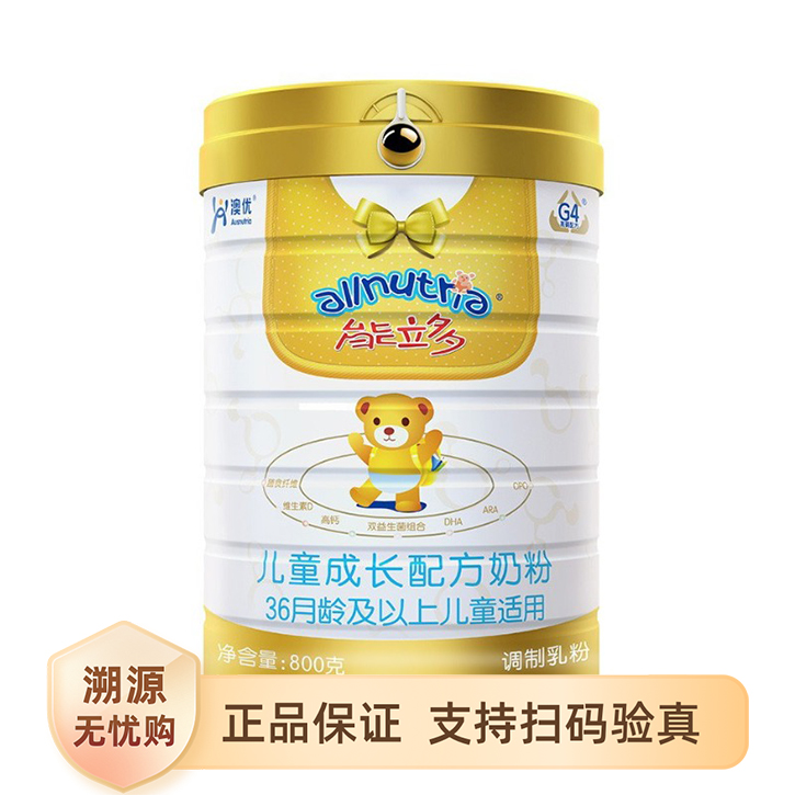 推荐商品：澳优 能立多4段儿童高钙成长配方奶粉进口营养3岁以上原罐