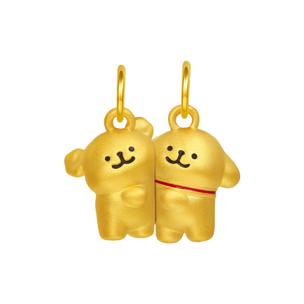 推荐商品：CHJ JEWELLERY/潮宏基 线条小狗足金串饰 XPG30018288
