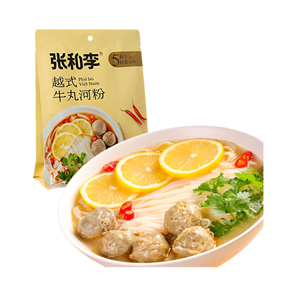 推荐商品：张和李 越式牛丸河粉 袋装