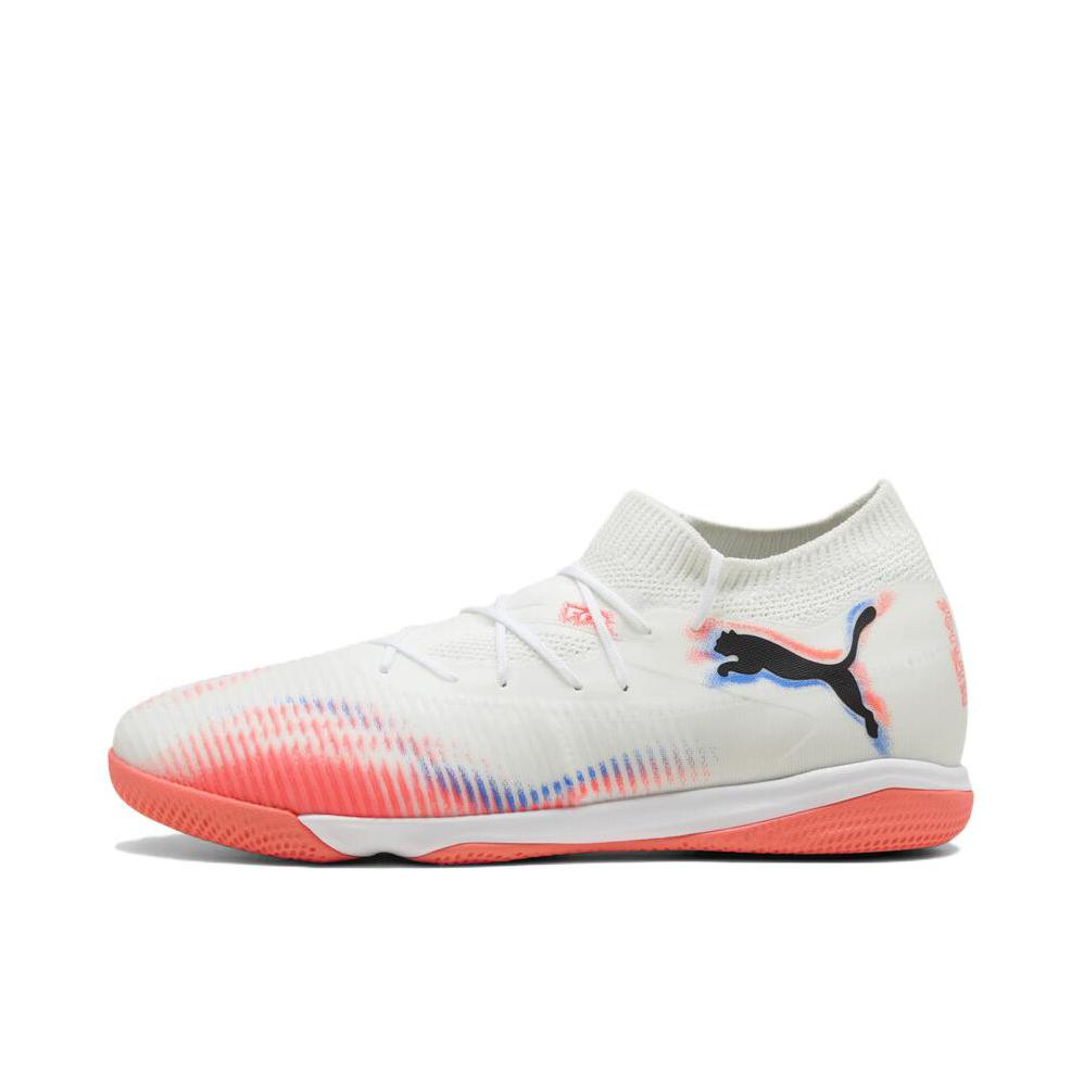 推荐商品：Puma/彪马 FUTURE 8 PRO CAGE 足球鞋 人造草地中帮缓震支撑 白色/橙红色/黑色