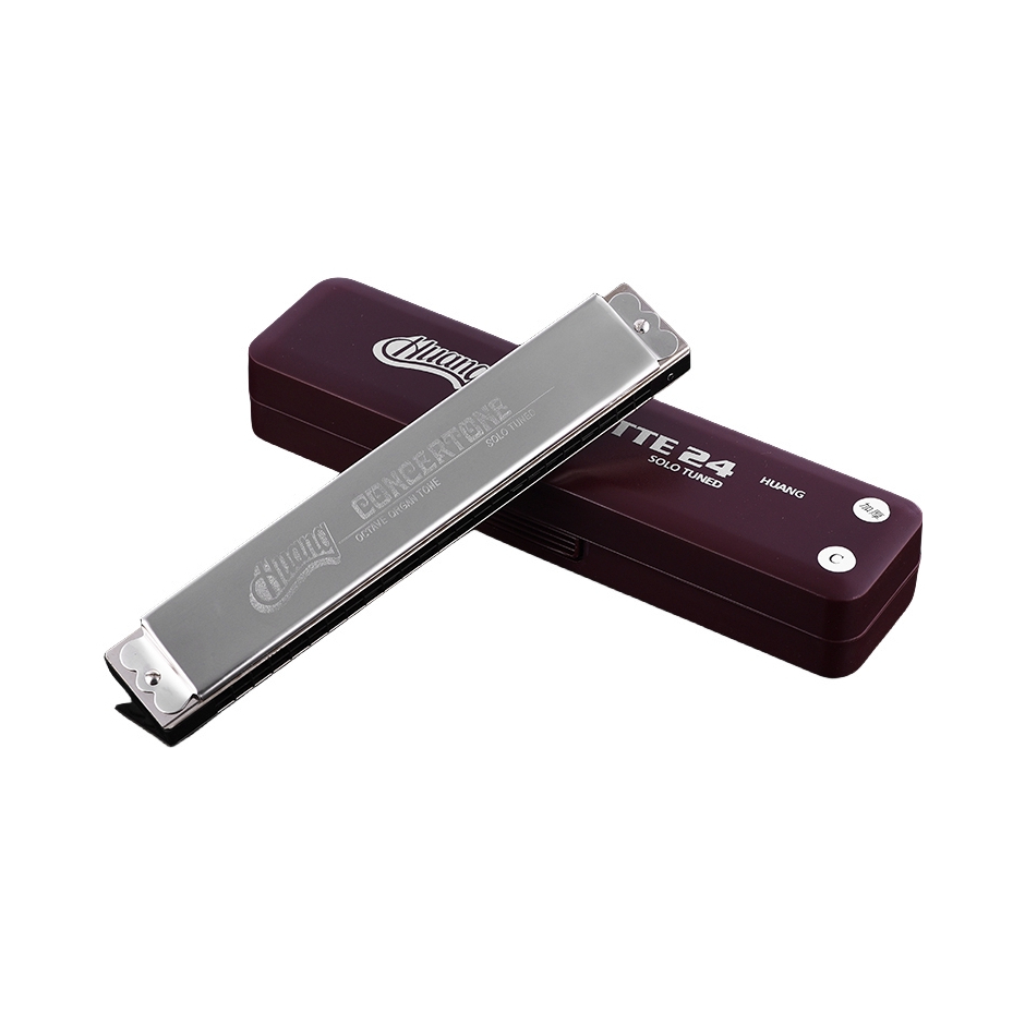 推荐商品：Huang/黄牌 134-1 24孔专业演奏重音口琴