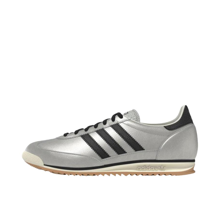 推荐商品：【马思纯同款】 adidas Originals SL 72 T头鞋 德训鞋 运动休闲鞋 轻便防滑耐磨透气舒适简约复古 银色/黑色