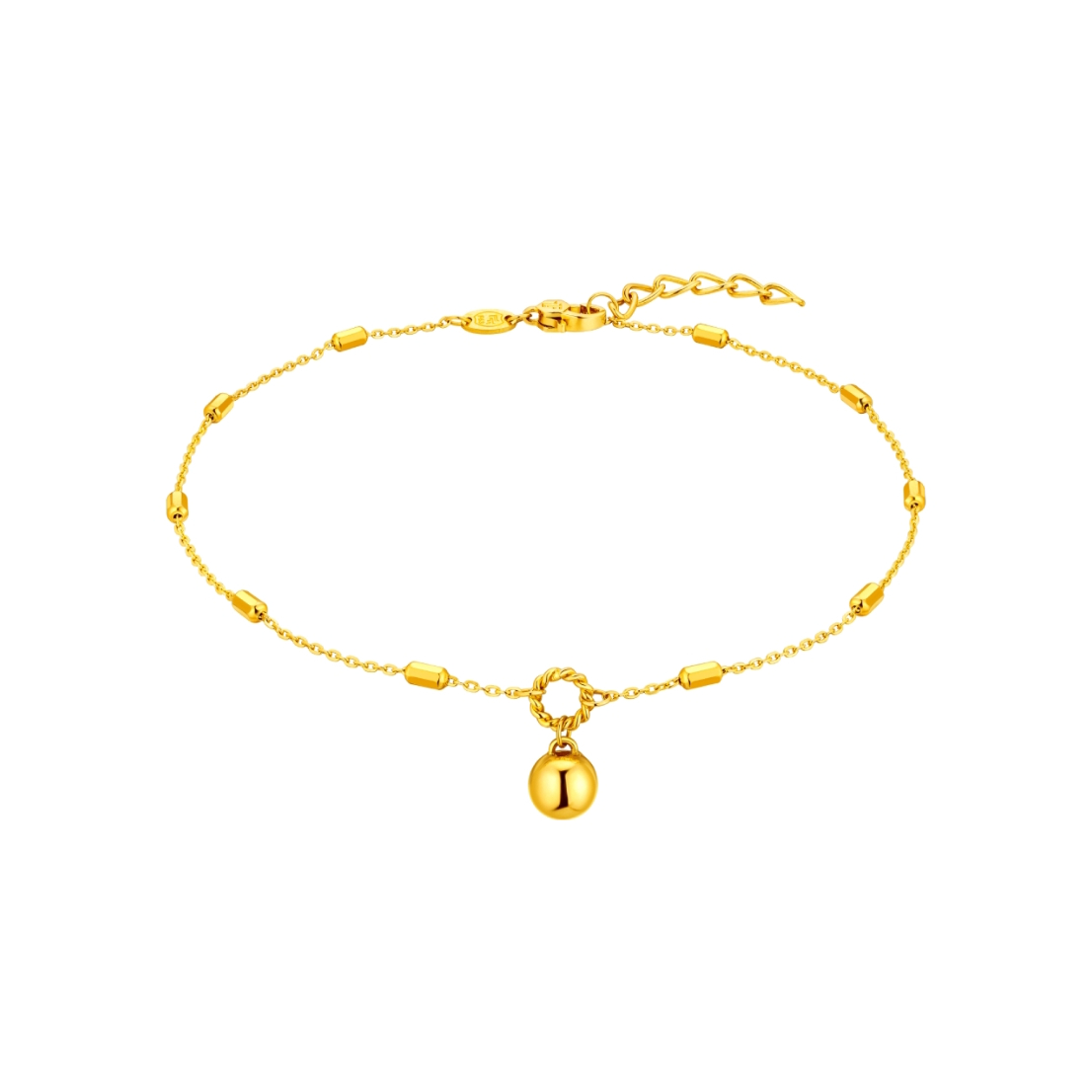 推荐商品：六福珠宝 小金珠足金脚链 F63TBGB0134