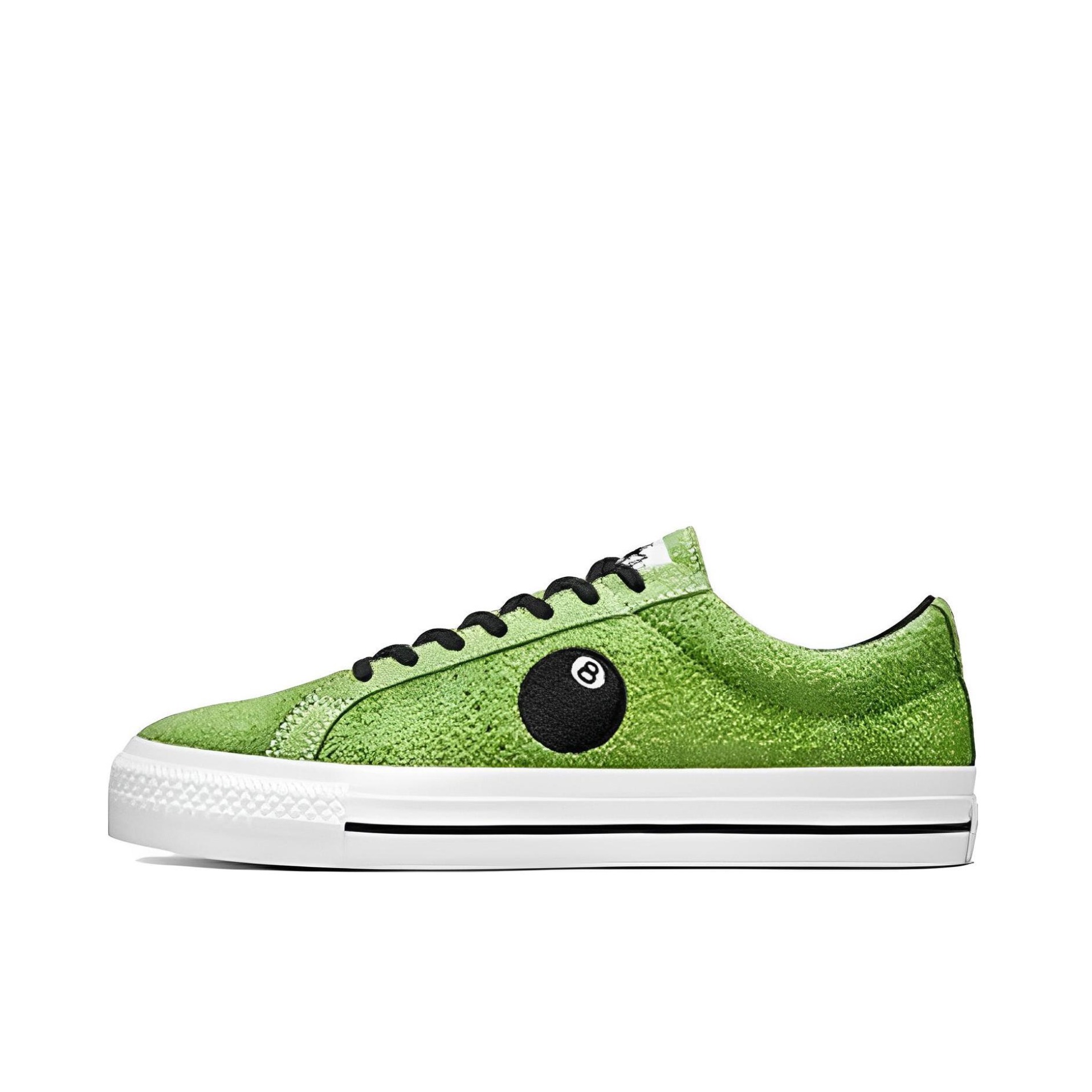 推荐商品：Converse/匡威 One Star Pro 翻毛皮 潮流复古 舒适 耐磨 防滑 板鞋 Stussy联名/绿色