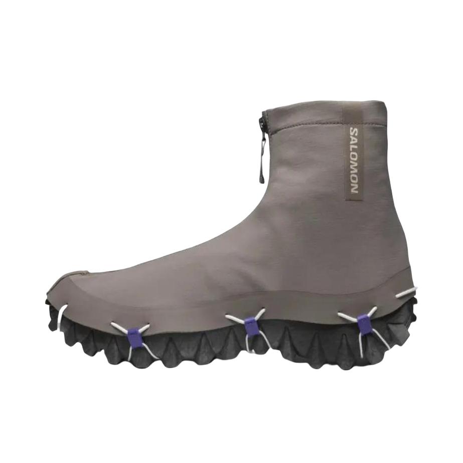 推荐商品：Salomon/萨洛蒙 Snowclog Advanced 防滑 低帮 可拆卸 圆头 耐磨 运动休闲鞋 铁灰色/银灰云/蓝色  