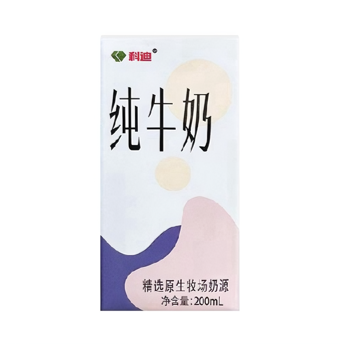 推荐商品：科迪 纯牛奶 盒装全脂 奶源 原生牧场