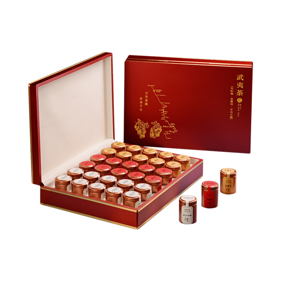 推荐商品：叁亩茶愉 特级 金骏眉+大红袍+正山小种 武夷茶礼盒