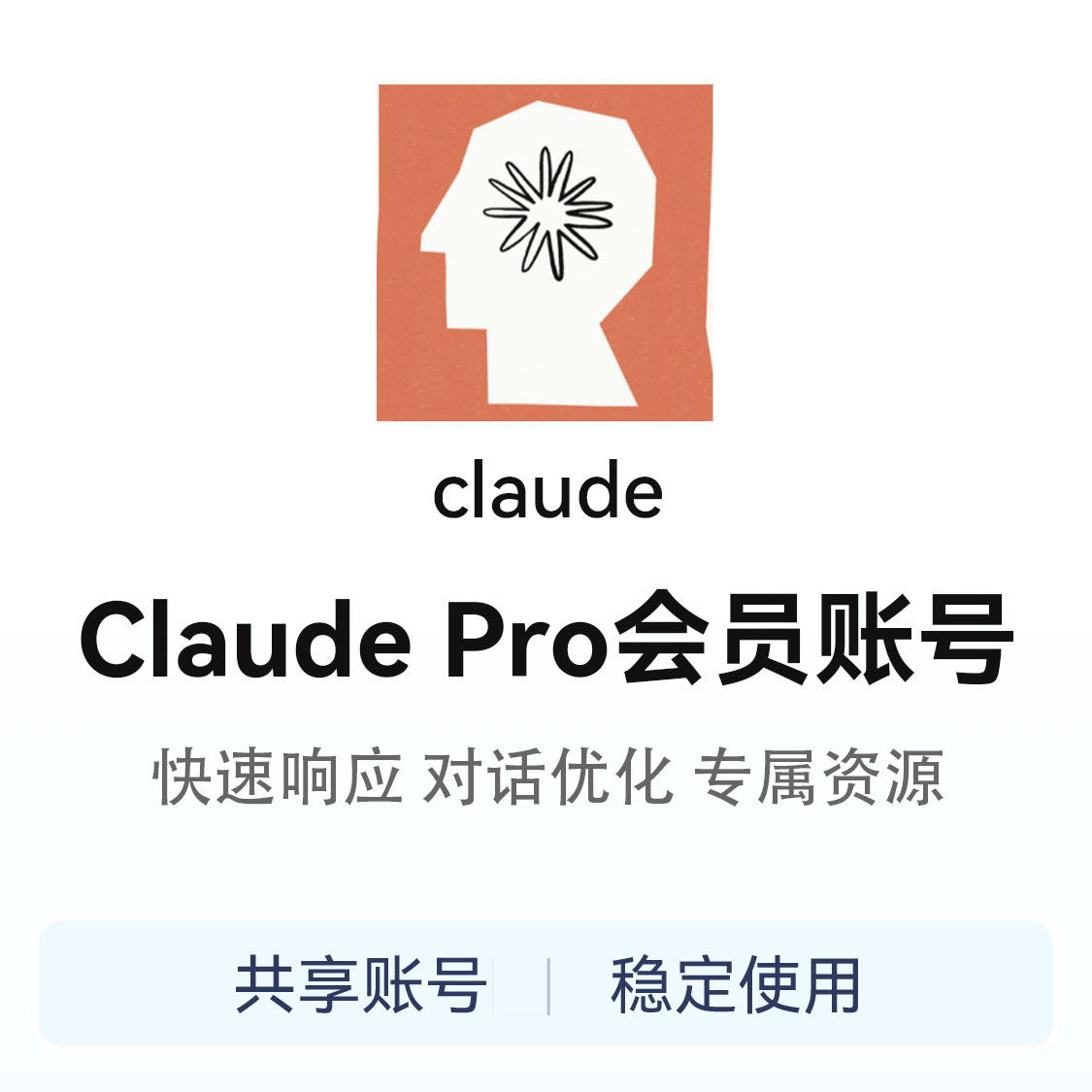 推荐商品：claude会员账号共享