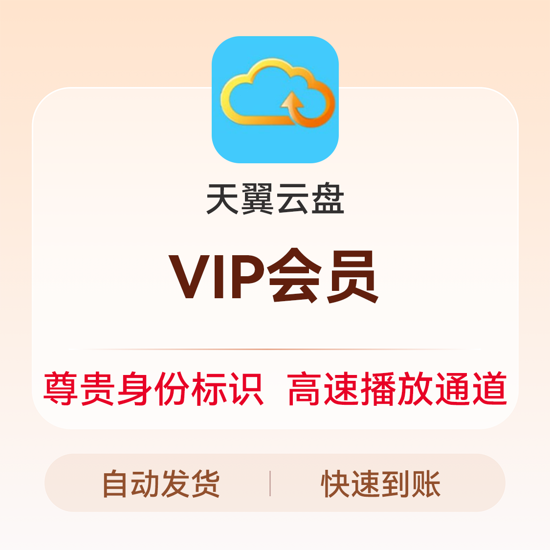 推荐商品：天翼云盘 会员