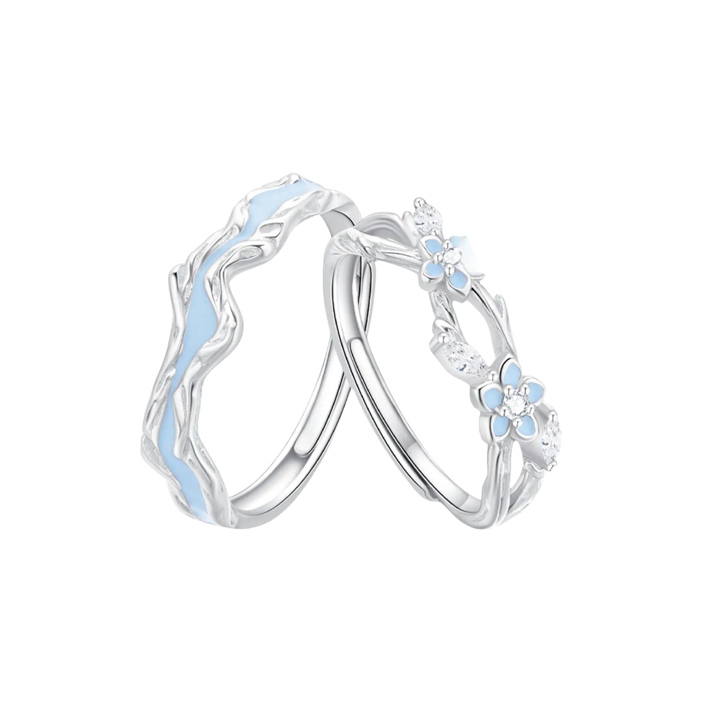 推荐商品：OWNCOOL/顽酷日记 夜光花枝999足银情侣戒指 S01777250331