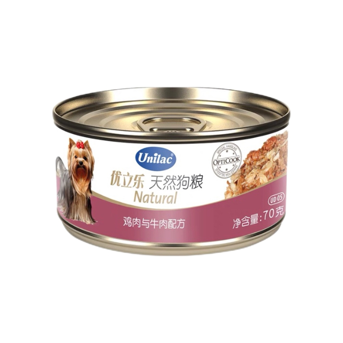 推荐商品：Unilac 鸡肉与牛肉配方优立乐天然狗主食罐头营养滋补