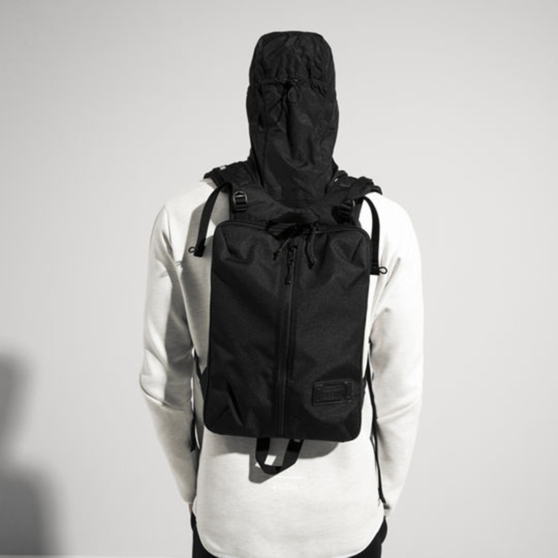 Puma Pace Hooded 尼龙纯色双肩包 075301