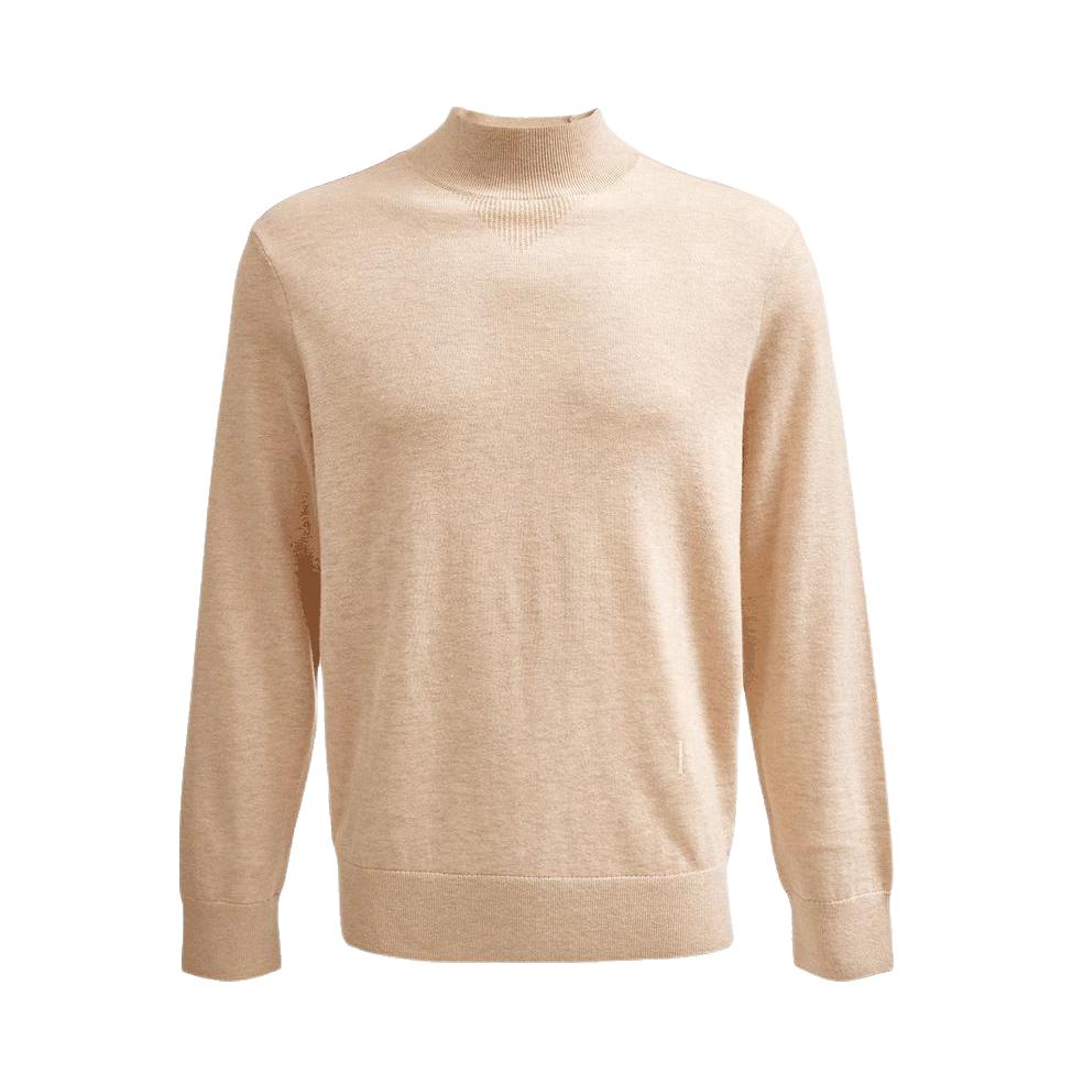 推荐商品：SEASONHIGH  logo刺绣亲肤半高领长袖针织衫 S24425003 蛋白糖沙