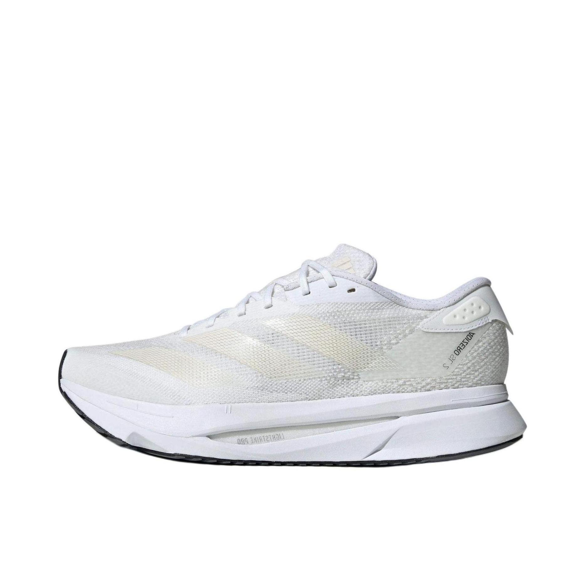 推荐商品：adidas Adizero Sl 2 跑鞋 轻便缓震支撑马拉松闪充长跑备赛体测训练防滑竞速贴合 云白