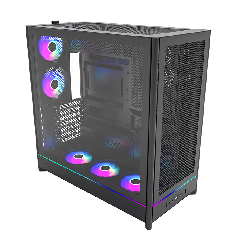推荐商品：MONTECH HS01 海景房电脑机箱 快拆背插主板 ARGB灯效