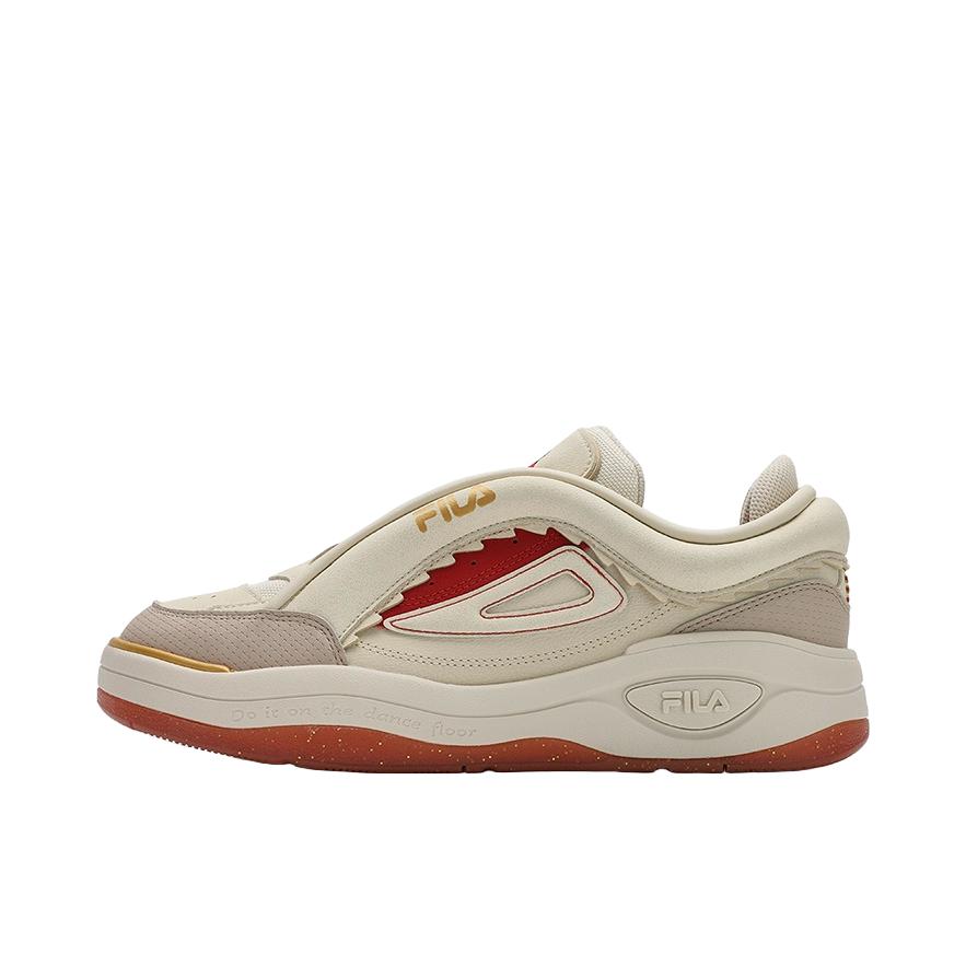 推荐商品：FILA/斐乐 MIX 2 板鞋 合成革织物防滑耐磨舒适增高复古轻便 女款/新年/米色