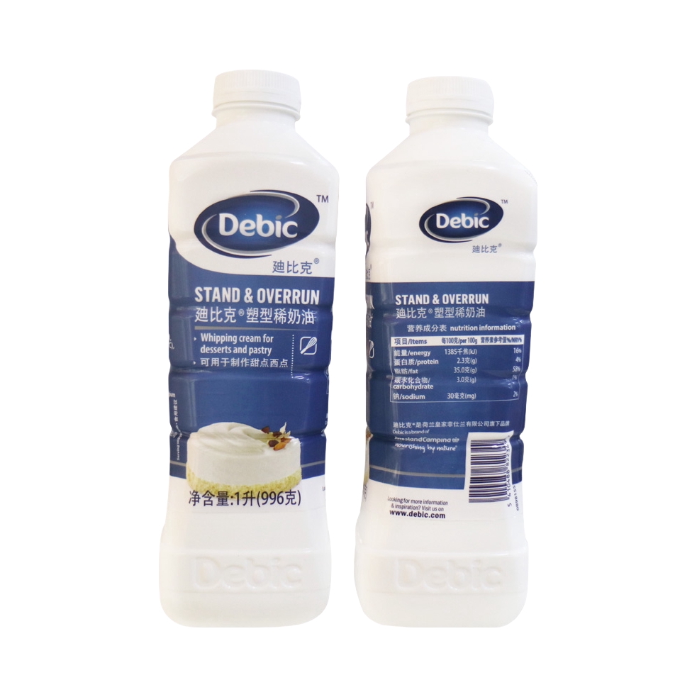 推荐商品：Debic/迪比克 烘焙原料灭菌稀奶油 瓶装
