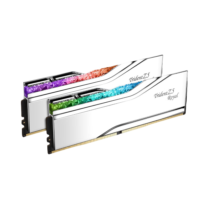 推荐商品：G.Skill/芝奇 皇家戟EXPO版 DDR5 银色 台式机 RGB灯条 内存条 超频