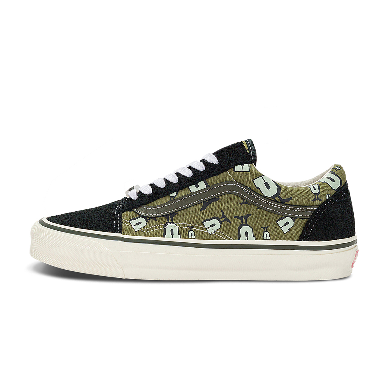 推荐商品：Vans/范斯 Old Skool 滑板鞋 板鞋 轻便防滑复古舒适经典 UNDEFEATED联名/墨绿色/白色