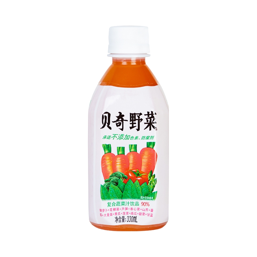 推荐商品：贝奇 复合蔬菜汁 330ml 瓶装 直榨