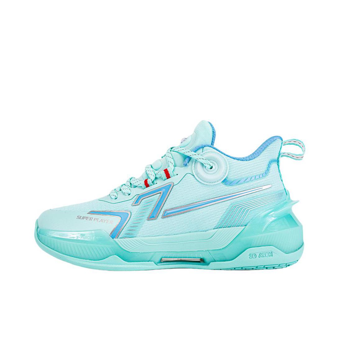 推荐商品：特步 减震 防滑 耐磨 儿童篮球鞋 676115124014 大童/宁静蓝