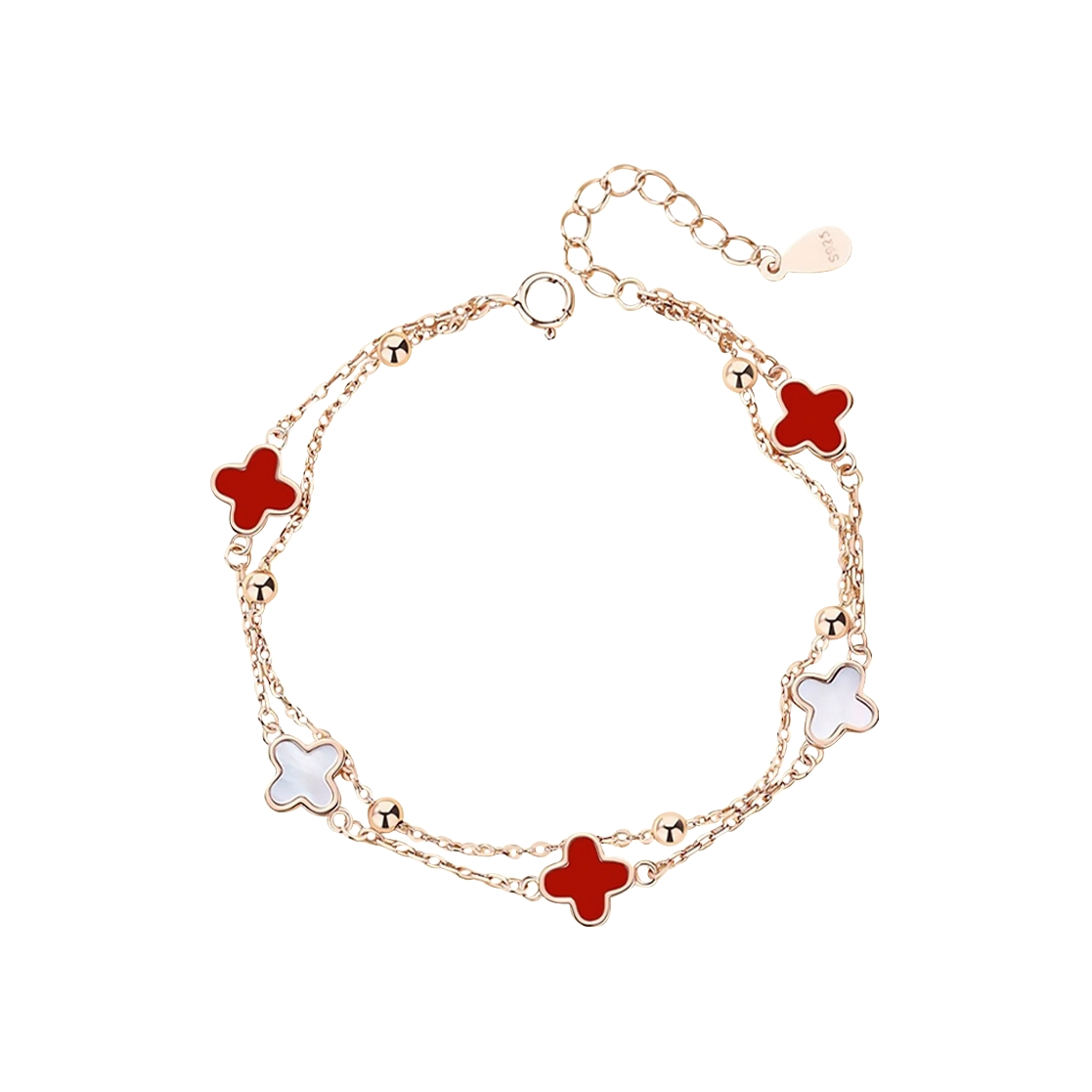 推荐商品：ALLOVE/欧奈芙 四叶草S925银手链 YLB00650W06