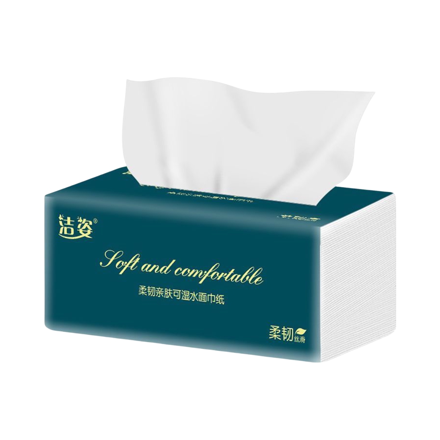 推荐商品：洁姿 绿色系 5层 S码 抽纸 175mm*120mm