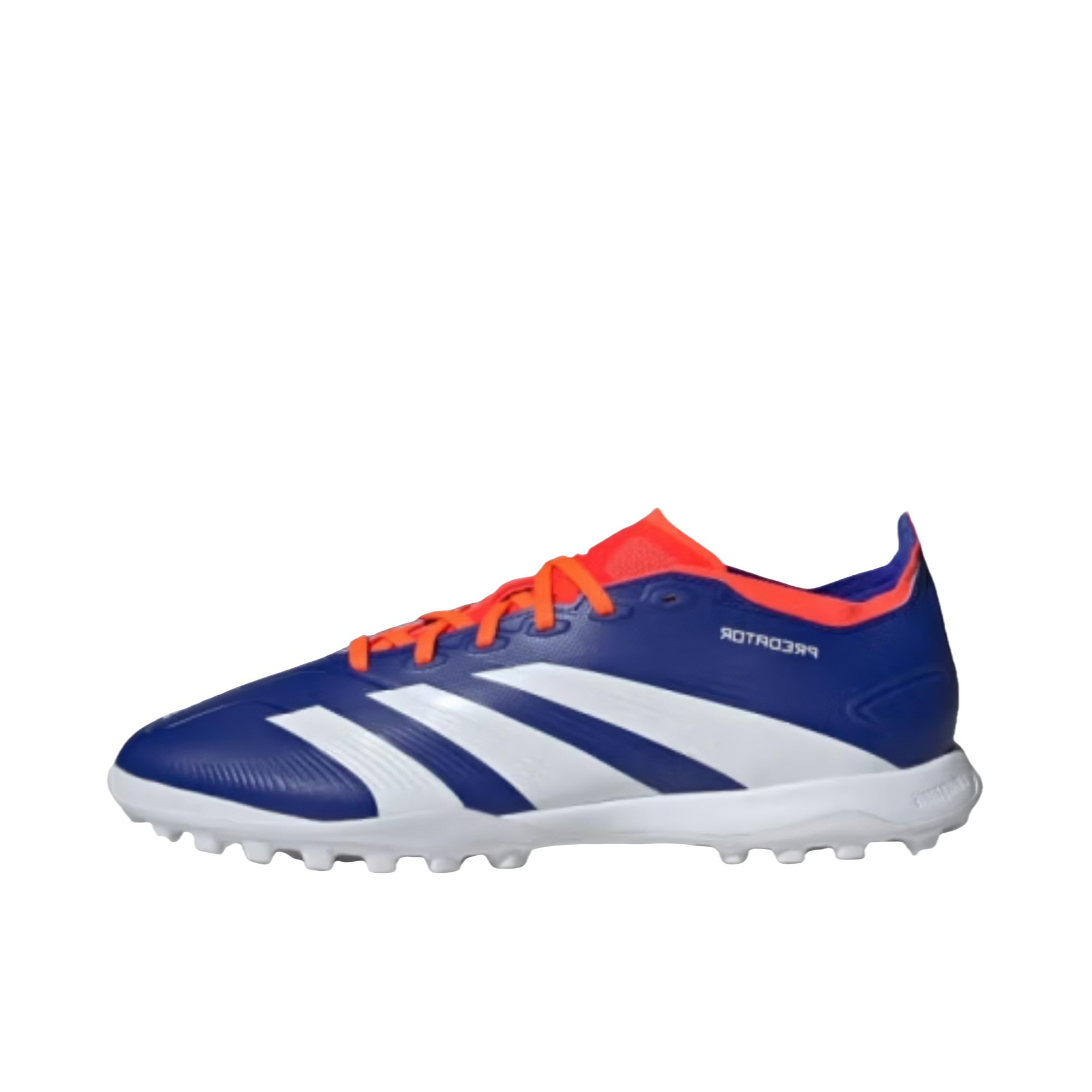 推荐商品：adidas Predator League TF 中端 胶质碎钉 人造草地室外硬地 防滑耐磨 舒适减震 足球鞋 宝蓝/橙色