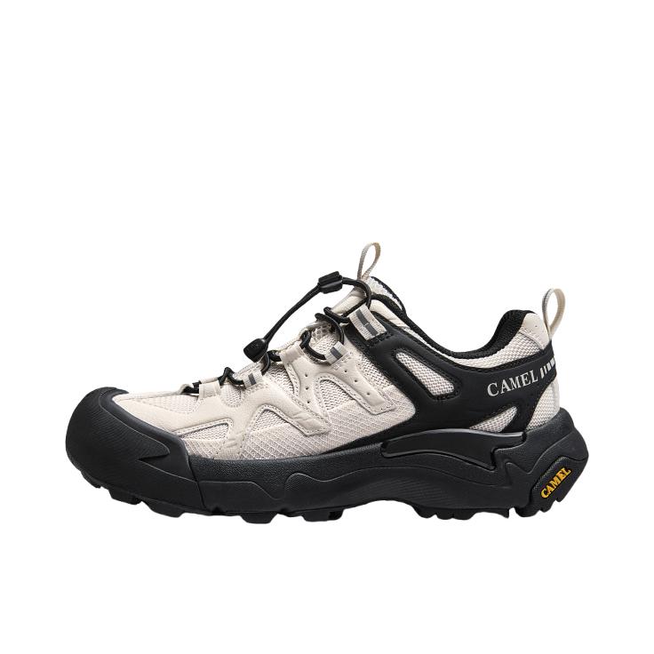 推荐商品：【王俊凯同款】 骆驼 云山2.0 徒步鞋 休闲透气运动户外 密网款/男款/米白色/黑色