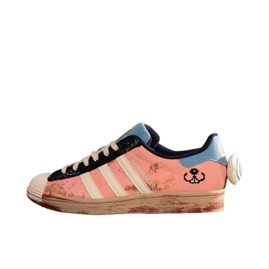 推荐商品：【宋雨琦同款】 adidas Originals Superstar 板鞋 轻便贝壳头薄底舒适百搭耐磨复古 Sean Wotherspoon × melting sadness联名/粉色