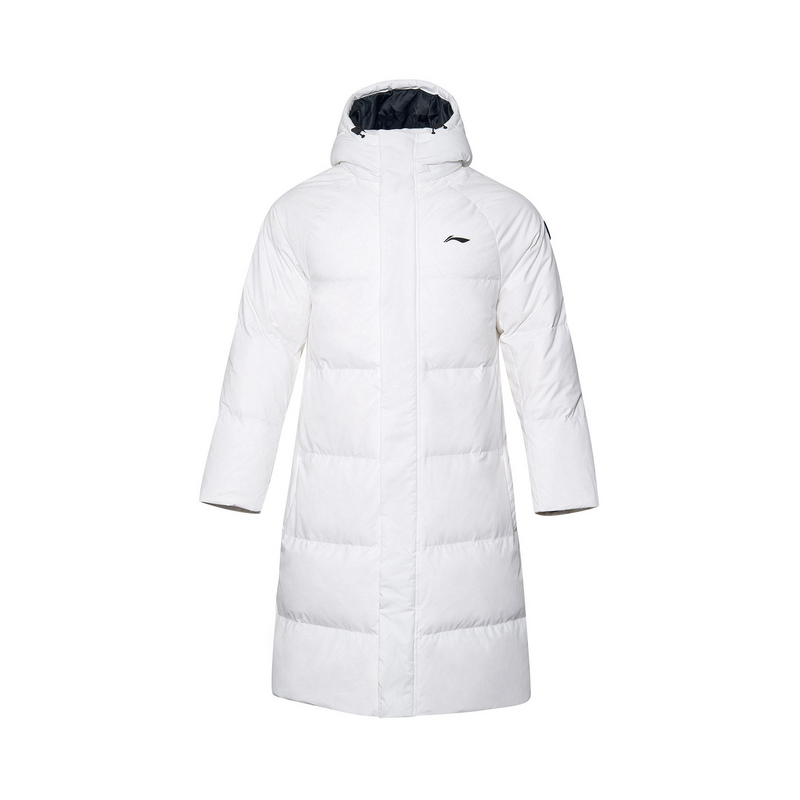 Li Ning 防风中长款保暖连帽羽绒服 男女同款 AYMQ135 AYMQ452