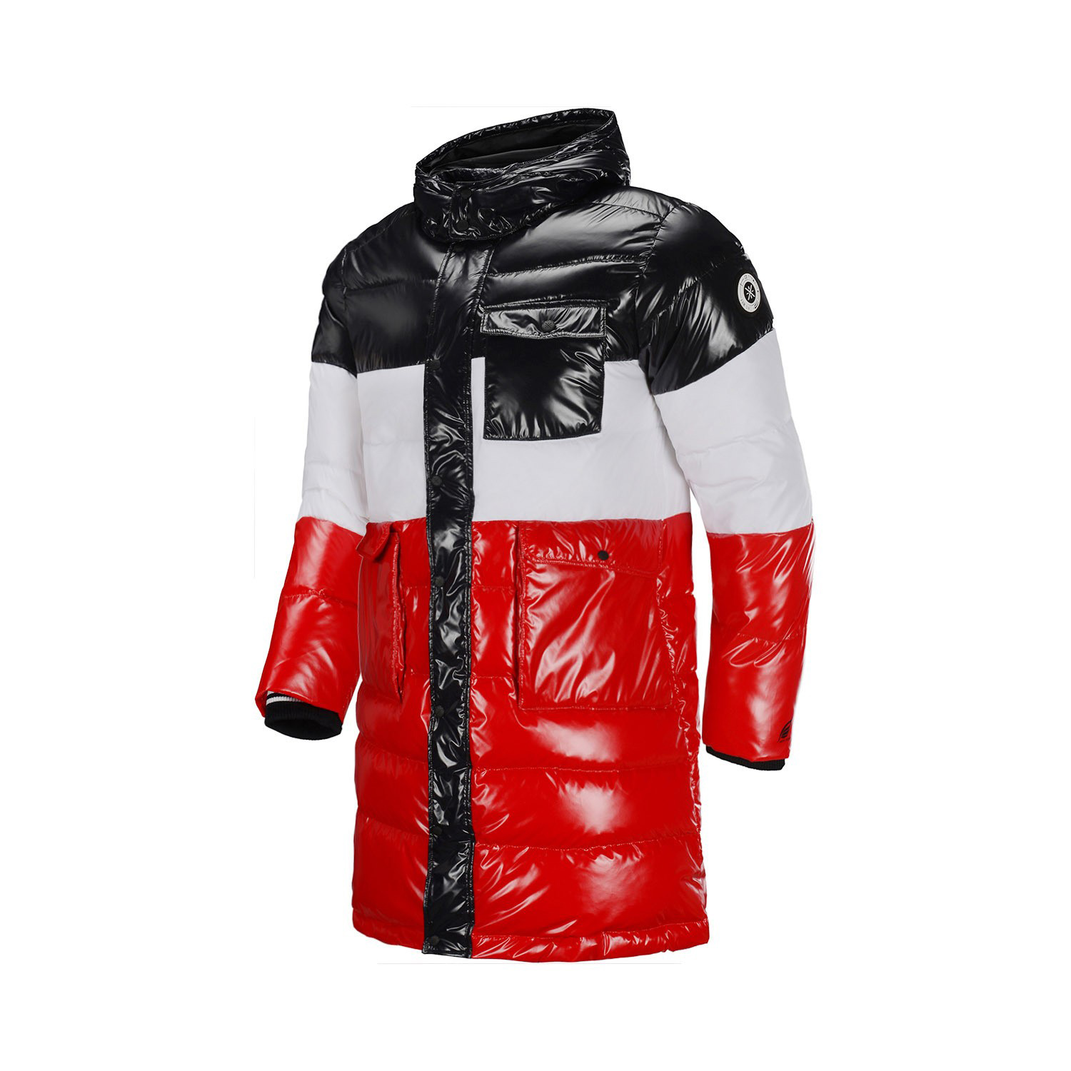 Li Ning 长款拼接连帽羽绒服 AYMP077