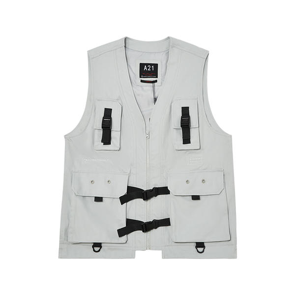 A21 梭织磨毛宽松马甲 男女同款 R411114072