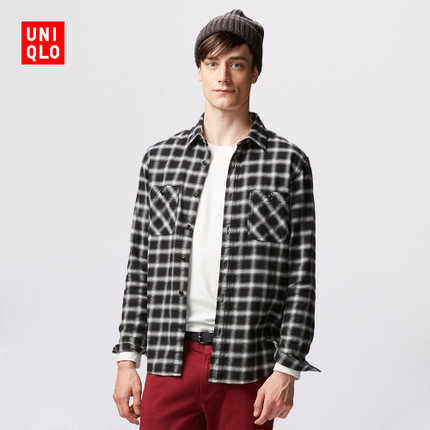 再次好价！优衣库UNIQLO 法兰绒格子衬衫 162209