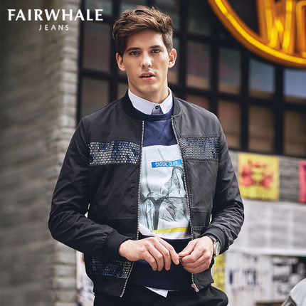 春款上新！马克华菲 男款棒球领夹克