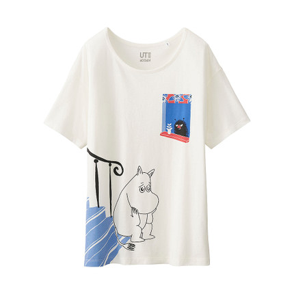 可爱！女装 MOOMIN印花T恤 167370 优衣库UNIQLO