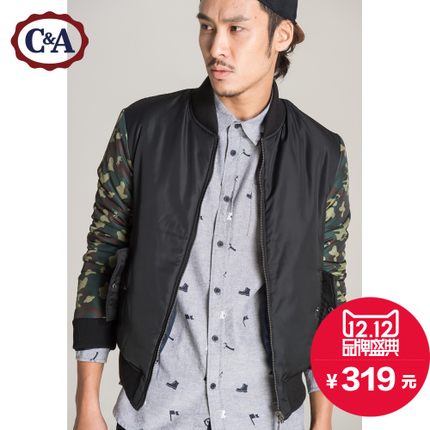 双12预售！C＆A 男式双面两穿夹棉夹克CA200164735