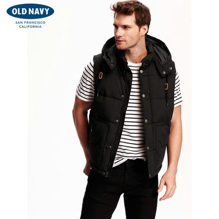 保暖舒适！Old Navy 男式 连帽马甲 712470