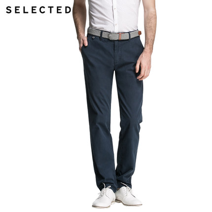 双11预售！SELECTED思莱德纯棉男士修身时尚休闲裤414314005