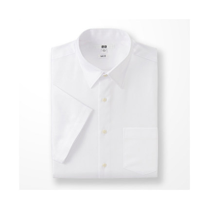 条纹款式！优衣库DRY EASY CARE修身提花衬衫(短袖) 175404