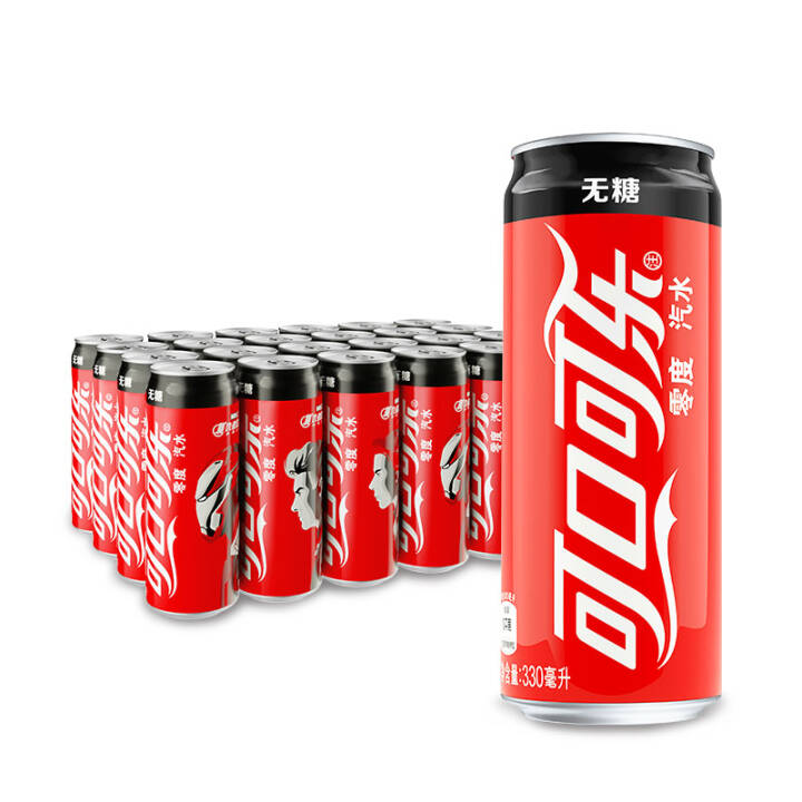可口可乐 零度 无糖零卡 汽水 漫威罐 碳酸饮料 330ml*24罐