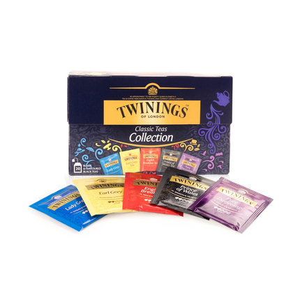 Twinings川宁英国进口茶叶红茶精选5种口味茶包20袋