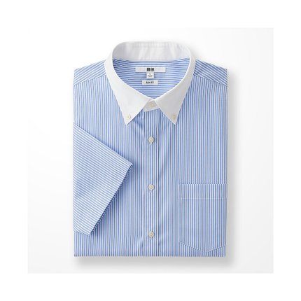 商务休闲！UNIQLO优衣库DRY EASY CARE修身条纹衬衫175409