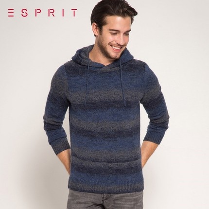 个性优雅！ESPRIT男士连帽针织套头衫104EE2I034F