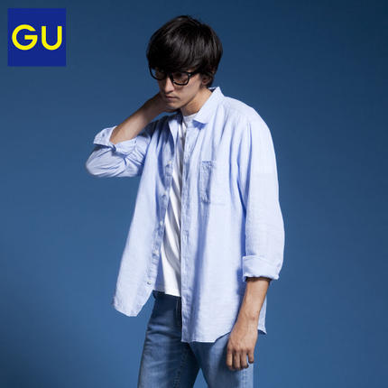 基础款！极优 男装 麻衬衫 268829