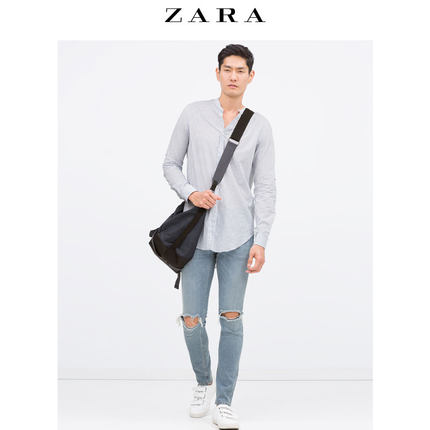 简约时尚！ZARA 男装 条纹衬衫 00073207403