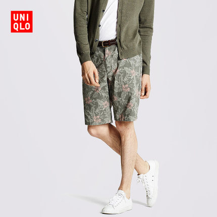 休闲风情！UNIQLO优衣库全棉中裤171173